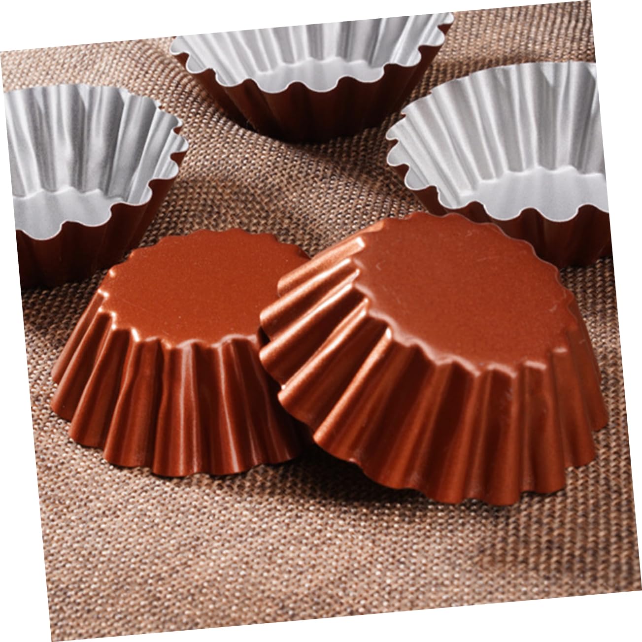 Amosfun 18 Piezas molde redondo para tarta de huevo molde muffins utensilios de cocina molde para muffins multifunción molde de gelatina molde de budín multifunción accesorio de pudín
