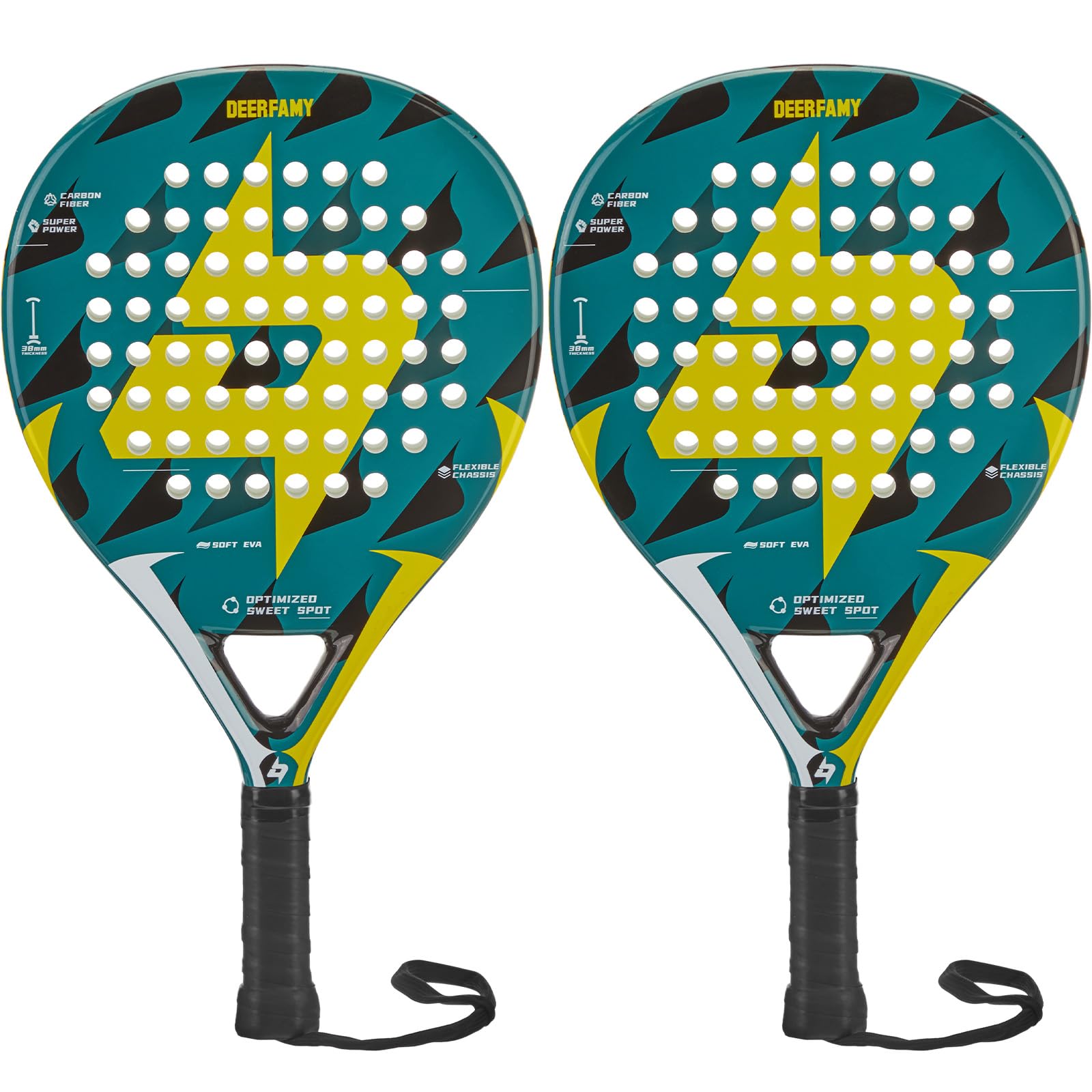 Surface Padel Racket Snapklik.com : DEERFAMY Padel Racket Carbon Fiber Surface