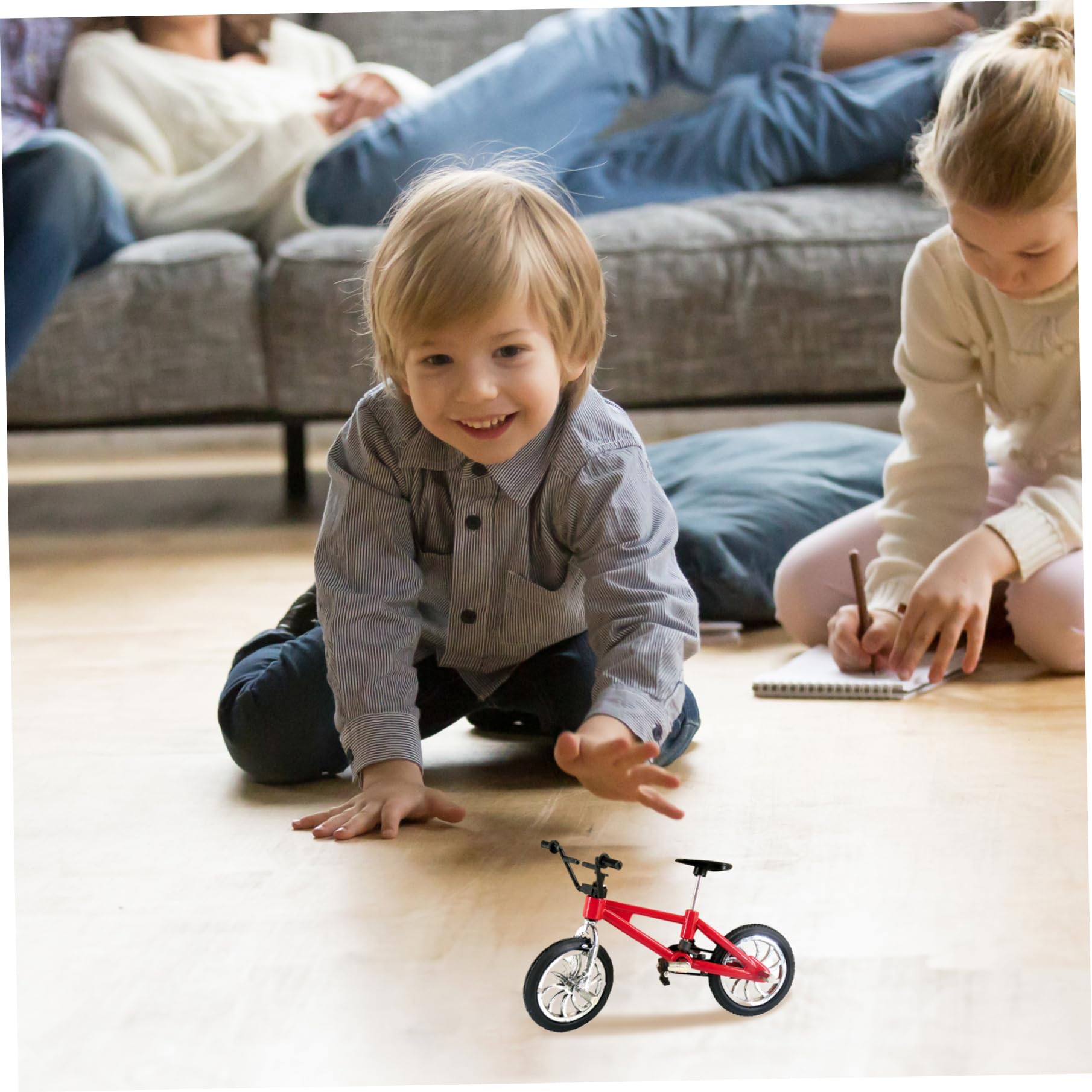 Mini BMX Bike 4.1x2.8 'Bike in Lega realistica con autentica Giocattolo in Miniatura da Collezione per Le Bambole e Oggetti di Scena fotografici BMX