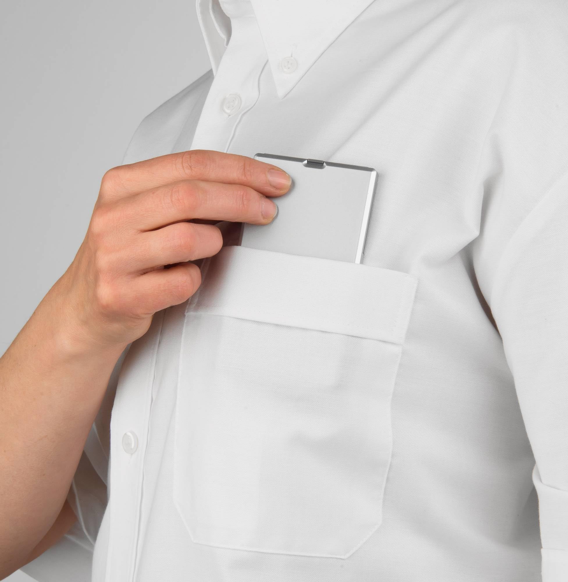 Eschenbach Optik easyPOCKET XL Lupe mit 2,5X-Vergrößerung und Beleuchtung | inklusive Standhalterung für bequemes und detailliertes Betrachten
