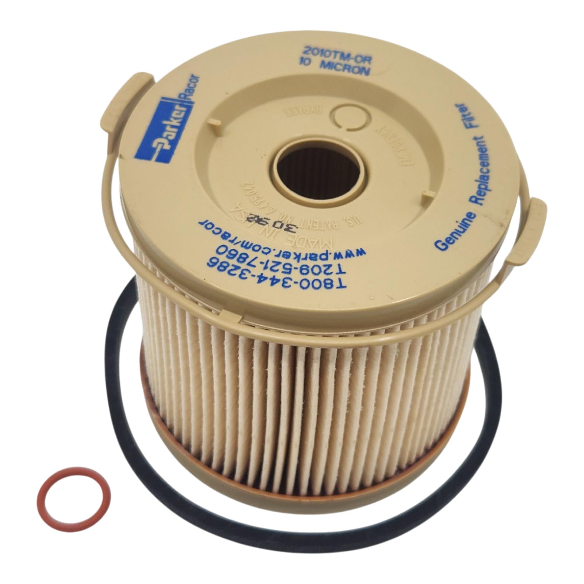 2010TM-OR Filtro Gasolio di Ricambio Originale Serie Turbine 500 | Elemento Filtrante Separatore Acqua Aquabloc 10 Micron (Modello TM) per Motori Diesel, Nautica e Generatori