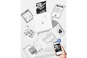 memoking M02 Pro Mini Thermal Printer , 2\" HD 300dpi Inkless Bluetooth...