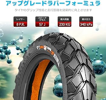 Amazon.co.jp: 90/90-10 タイヤ 57J ハイグリップ オフロードタイヤ 90