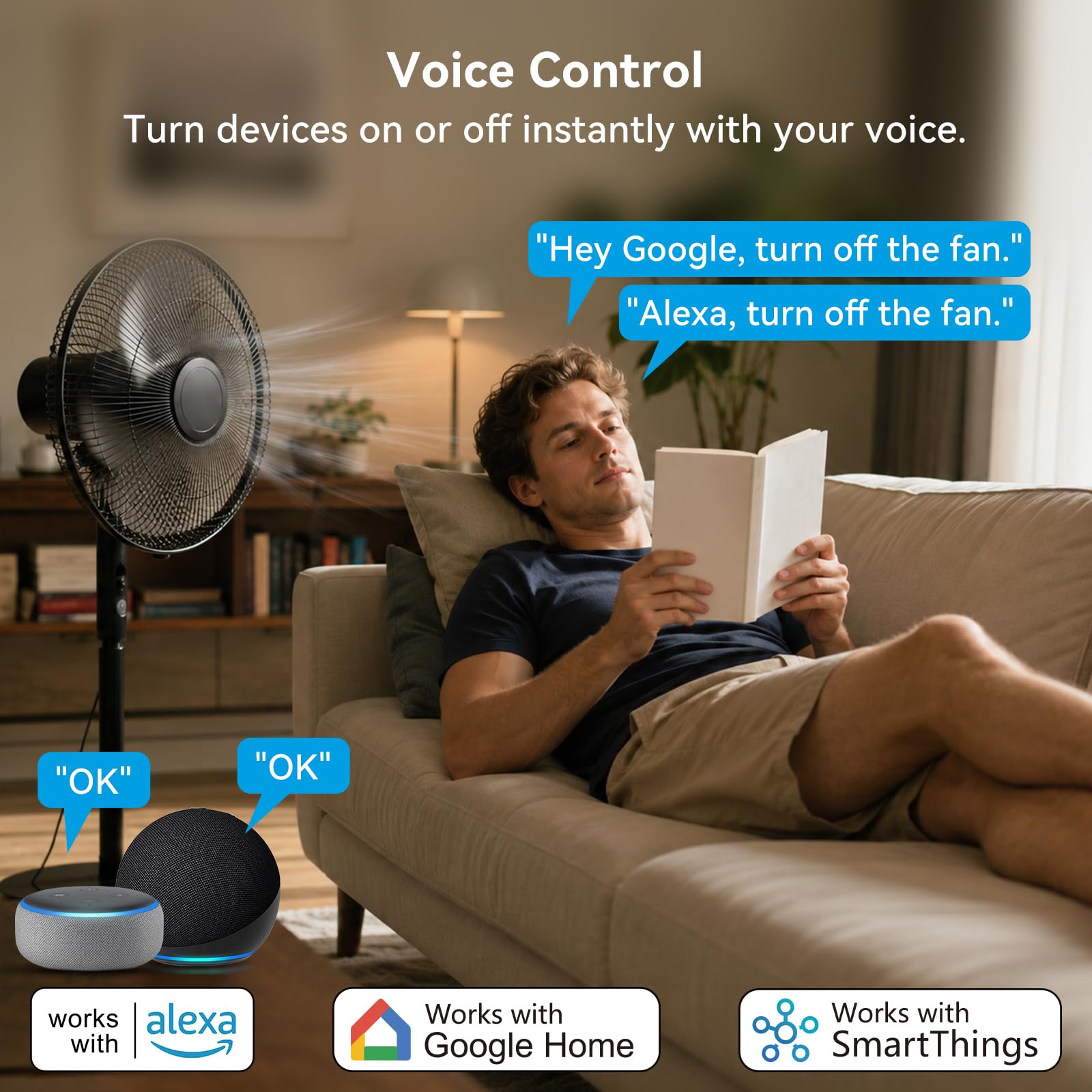 EIGHTREE Presa Smart WLAN, confezione da 4 pezzi, accessori Alexa, presa WiFi con misurazione della corrente, controllo vocale e timer, Smart Home funziona con Alexa, Google Home, certificazione TÜV