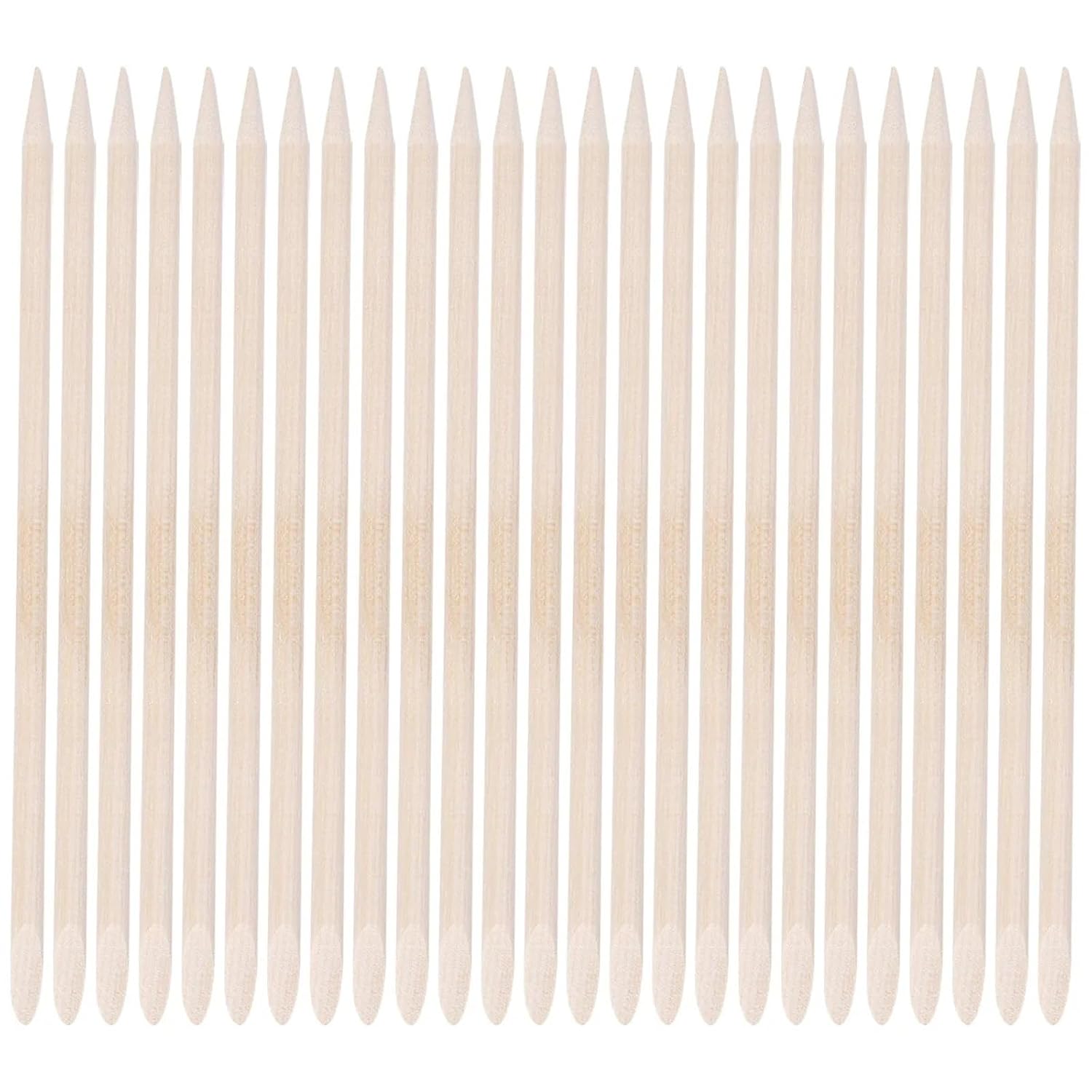 Wood Cuticle Sticks 300Pcs Nail Art Polishers Orange Wood Manicure Sticks Smooth Lightweight Tool for Pedicure and Home Use