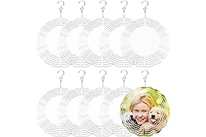 10 PCS Sublimation Wind Spinner Blanks 3D Outdoor Spinner Hanging Wind Spinners...