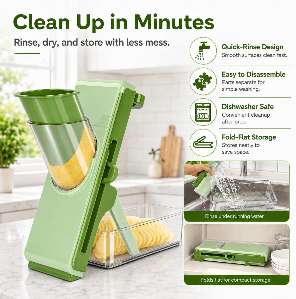 Mandoline Slicer for Kitch,Bigger Size,Adjustable Vegetable Slicer