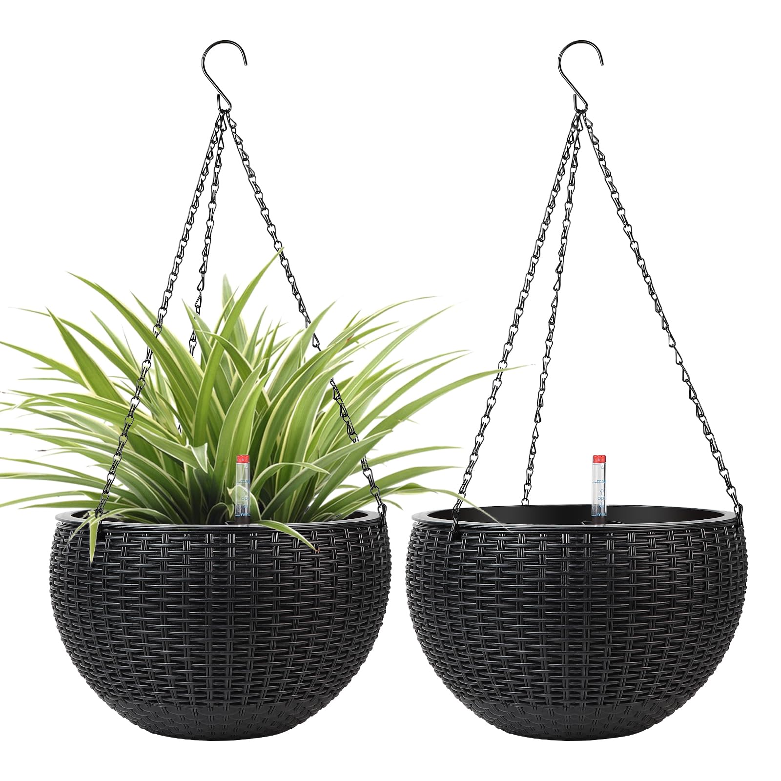 CPROSP 2-delige 28 cm zelfbewaterende hangpot met waterniveau