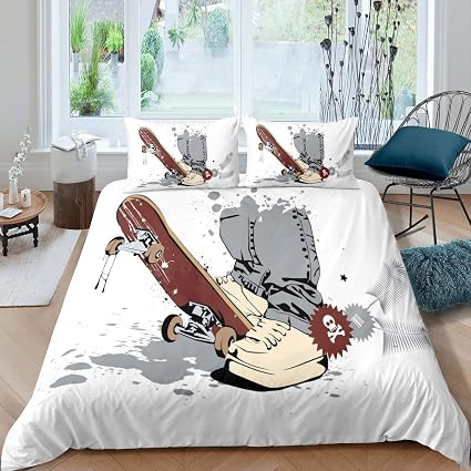 Youth Skateboard Duvet Cover Extreme 