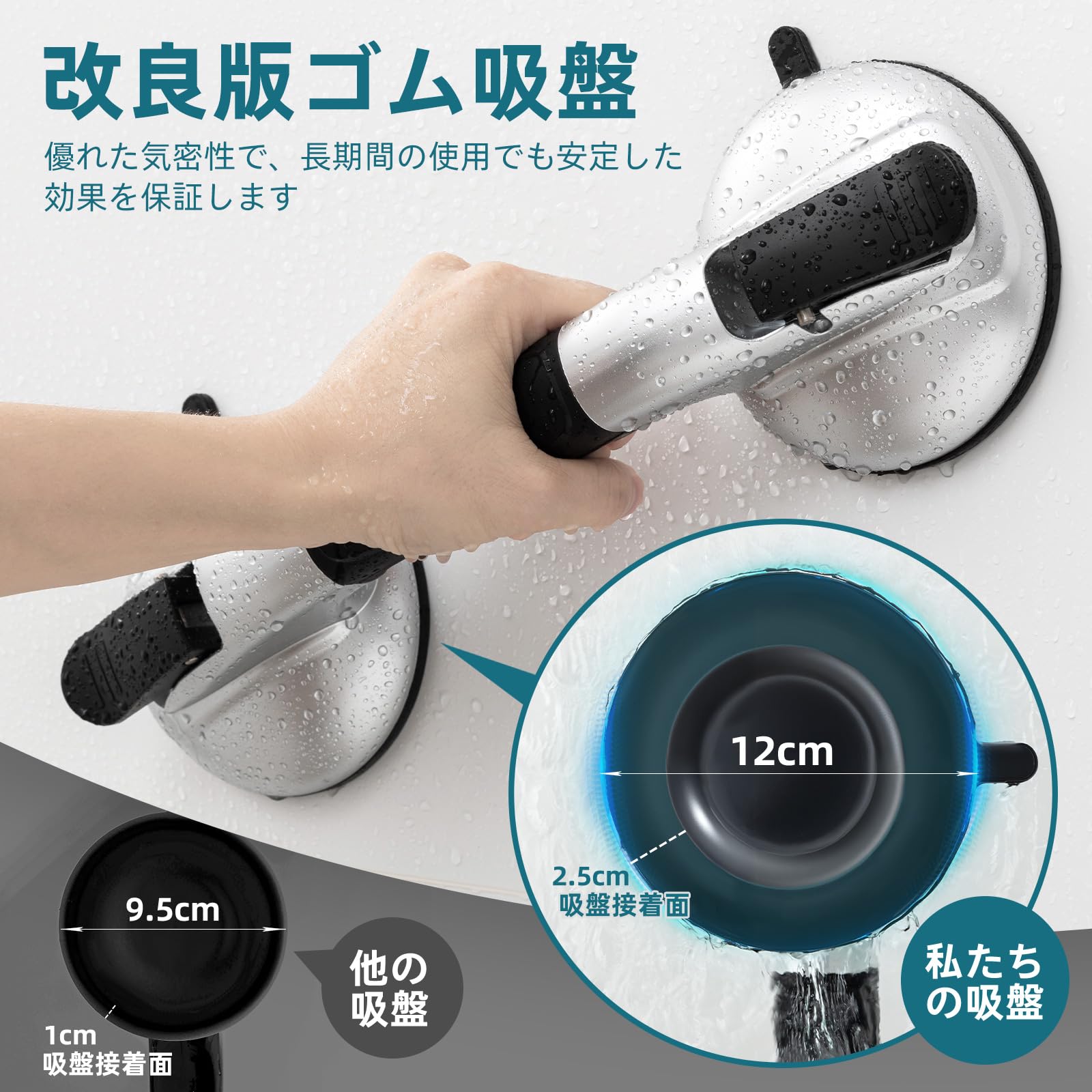 Amazon.co.jp: TAILI 浴槽手すり 風呂 大型吸盤強力 介護 吸盤シャワー