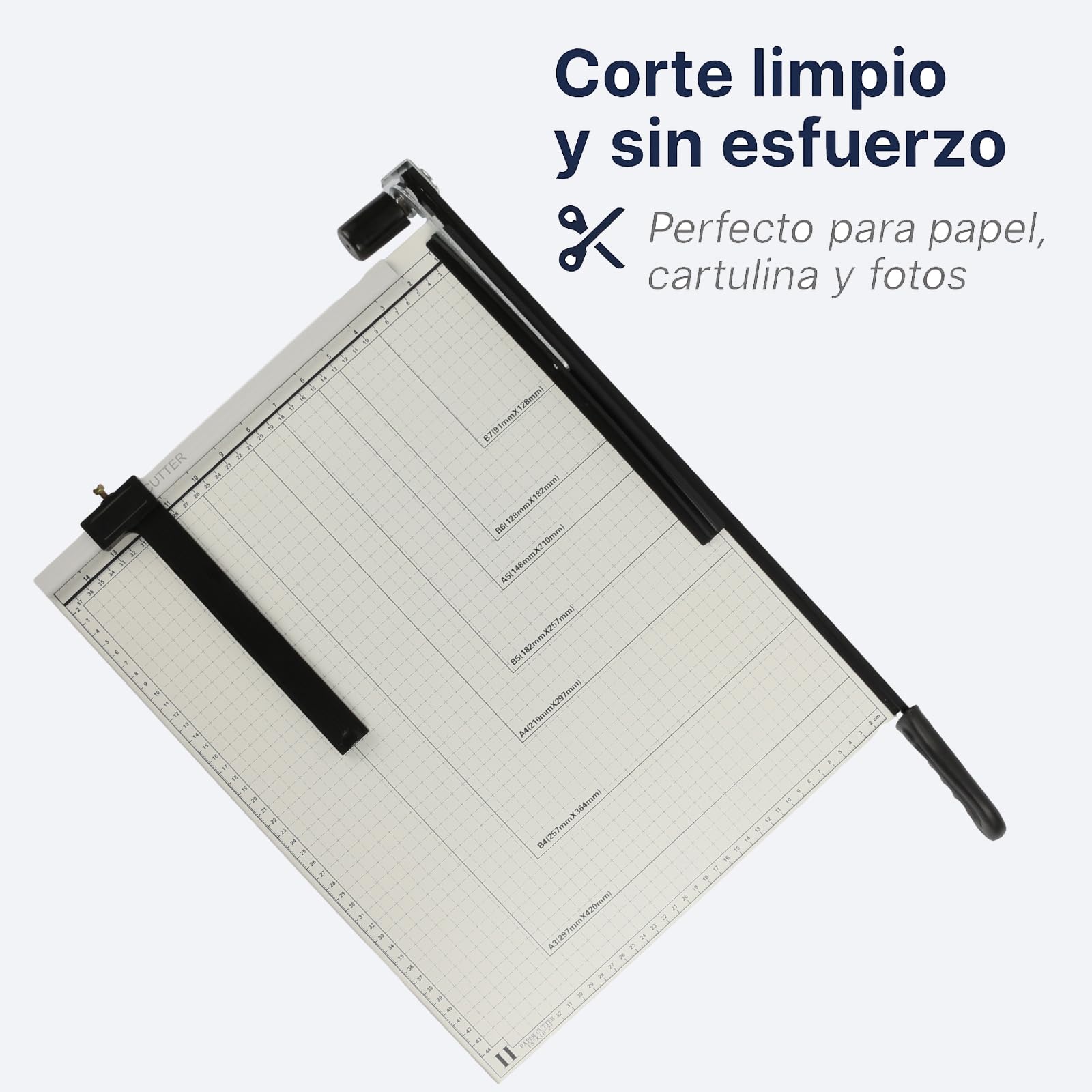 Taglierina a Ghigliottina per Carta A3 con Base in Metallo, Taglierina Capacità 12 Fogli Compatibile con carta A3 A4 A5 B5 B6 B7