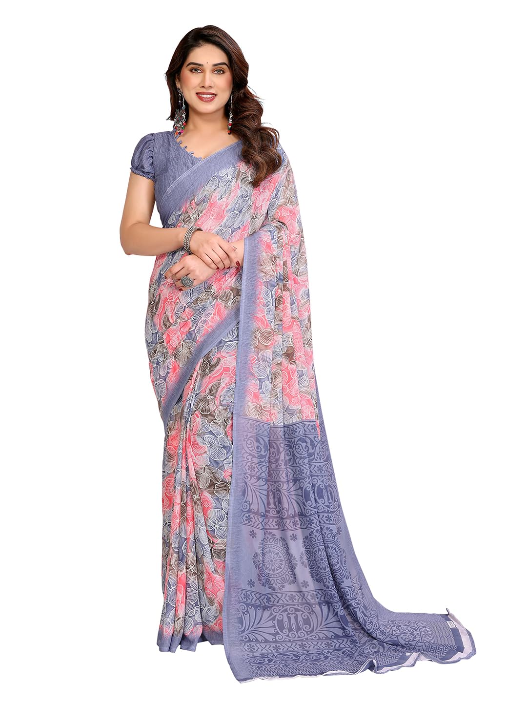 kashvi Floral Print Daily Wear Georgette Saree-1807_1-picture-1