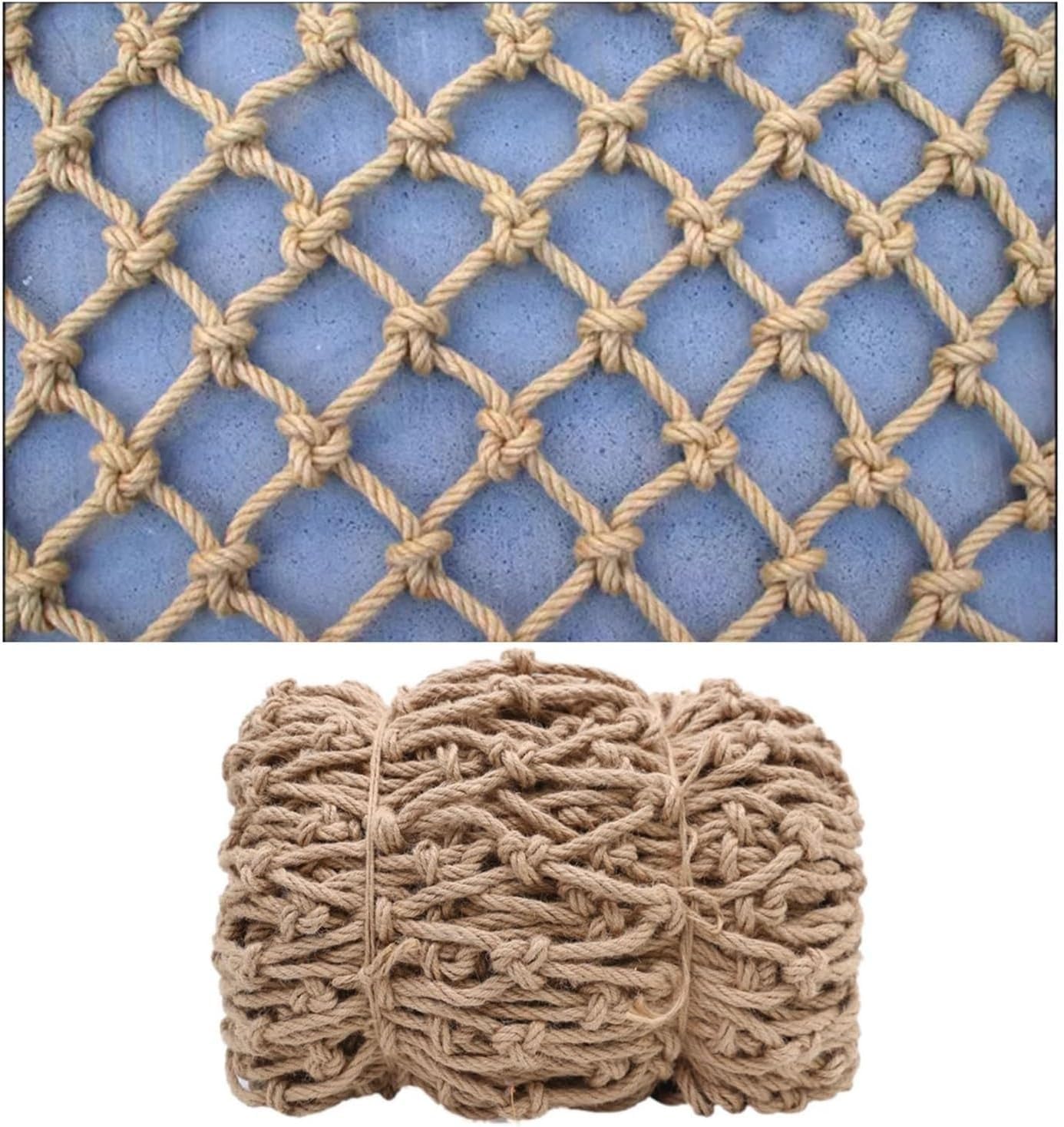 Anpassbares Sicherheitsnetz für Garten, Balkon und Dach – Sichtschutz & Klettern Sportnetz – Indoor/Outdoor Hängematte Schaukel Seil Dekoration