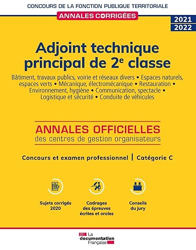 Adjoint technique principal de 2e classe 2021-2022: Concours et examen professionnel Catégorie C
