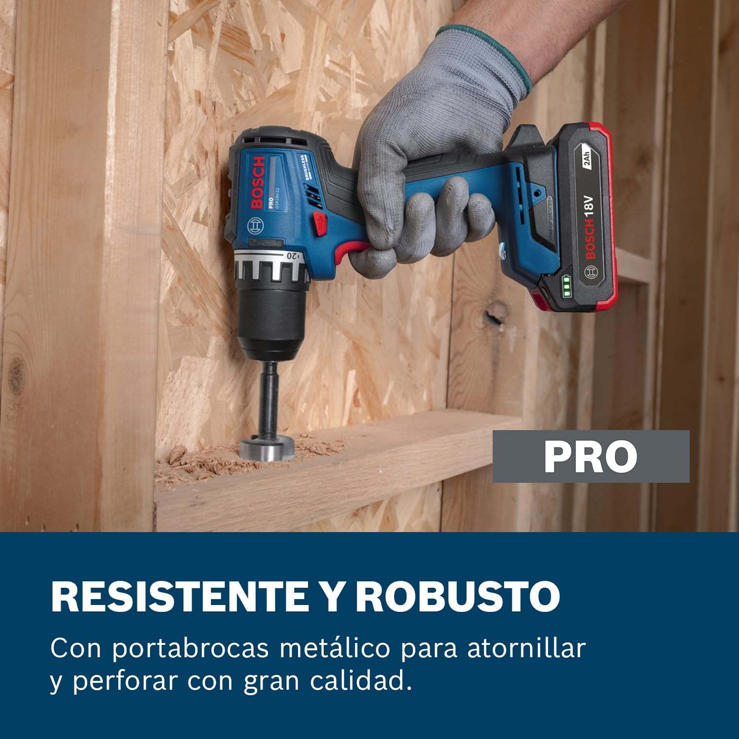Bosch PRO 18V System Atornillador a batería GSR18V-52 (incl. GBA 18V 2.0Ah, GBA 18V 4.0Ah, GAL 18V-40, L-BOXX)