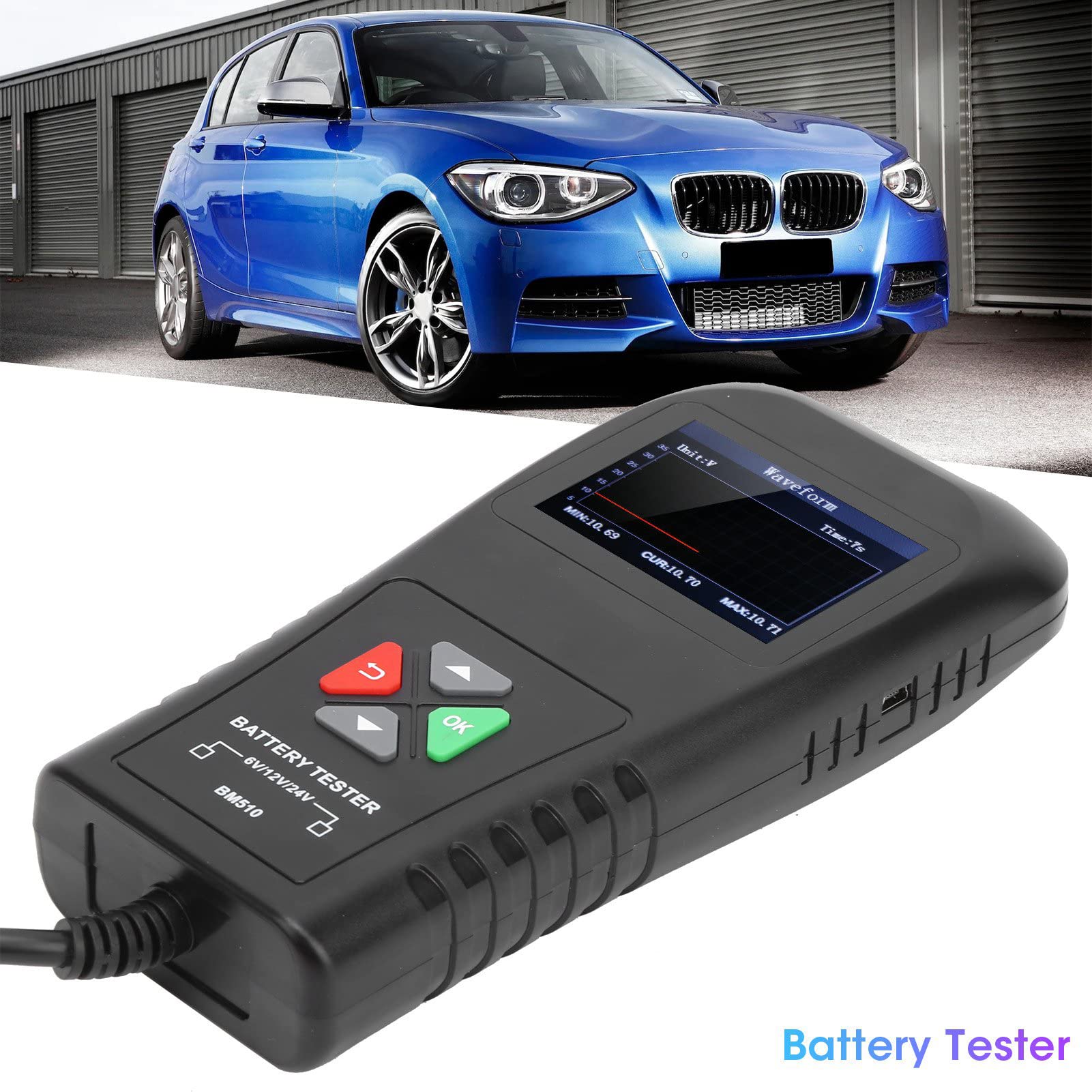 Tester batteria strumento diagnostico analizzatore alternatore 24V 12V 6V per kit barca marina moto auto