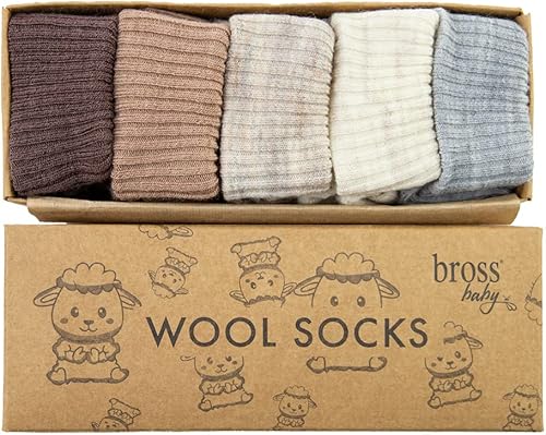 Miniatura 3 de Calcetines para bebé, paquete de 5 calcetines para recién nacidos, calcetines unisex de lana para bebé, calcetines para niñas y bebés, recién