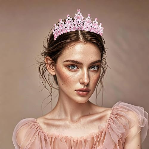 Miniatura 18 de Kamirola - Corona de reina y tiaras corona de princesa para mujeres y niñas, diademas de cristal para novia, princesa para bodas y fiestas (01)