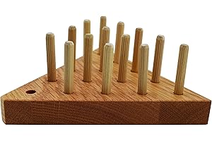 Solid Oak Wooden Peg Game Tricky Triangle: A Classic Brainteaser for All Ages