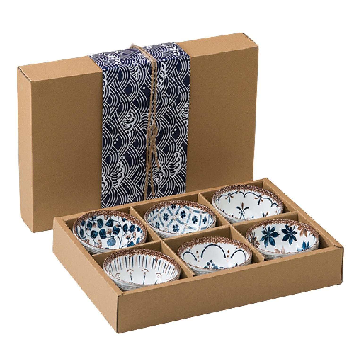 YANCI Ceramic Rice Bowls, Japanese Style Bowl Gift Set, Assorted Dinner Serving Ramen Bowls For Cereal, Soup, Dessert, Snack, Fruit, Salsa, Set Of 6, 300 ML (B0BQC6RZ7L) Amazon Price History, Amazon Price Tracker