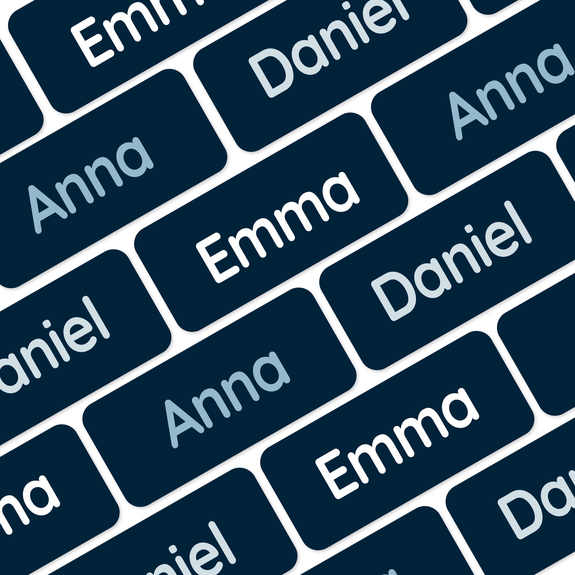 Clothing Labels for Nursing Home (120) – Self-Adhesive Name Tags for Clothes and Personal Items. Personalized Labels for Daycare, Nursing Homes, and Laundry Use - Dark Navy Blue