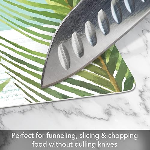 Miniatura 3 de Cut N' Funnel Flamingos & Stripes - Tapete de plástico flexible para tabla de cortar, 15 x 11.5 pulgadas, fabricado en los Estados Unidos,