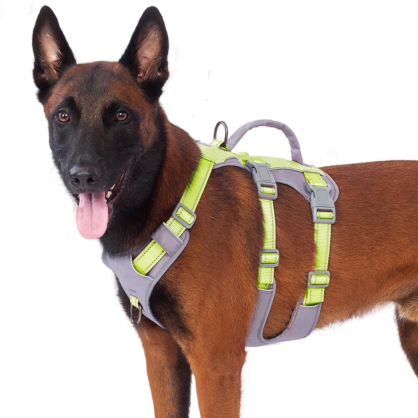Huntboo Escape Proof Dog Harness Medium, Anti-Pull Dog Harness with Handle, Breathable, Adjustable, Reflective Dog Harnesses