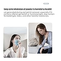 Vista 4 de Nail Dust Collector 5500RPM Ergonomic Portable Duster Filter 2, Modes Powerful Rechargeable Quiet, Beginner Gel Polish Pedicures Salon Beginner