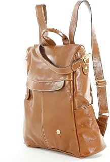 Mochila Feminina em Couro Legitimo Antifurto, para Notebook Escolar e Viagem - Betania Couros