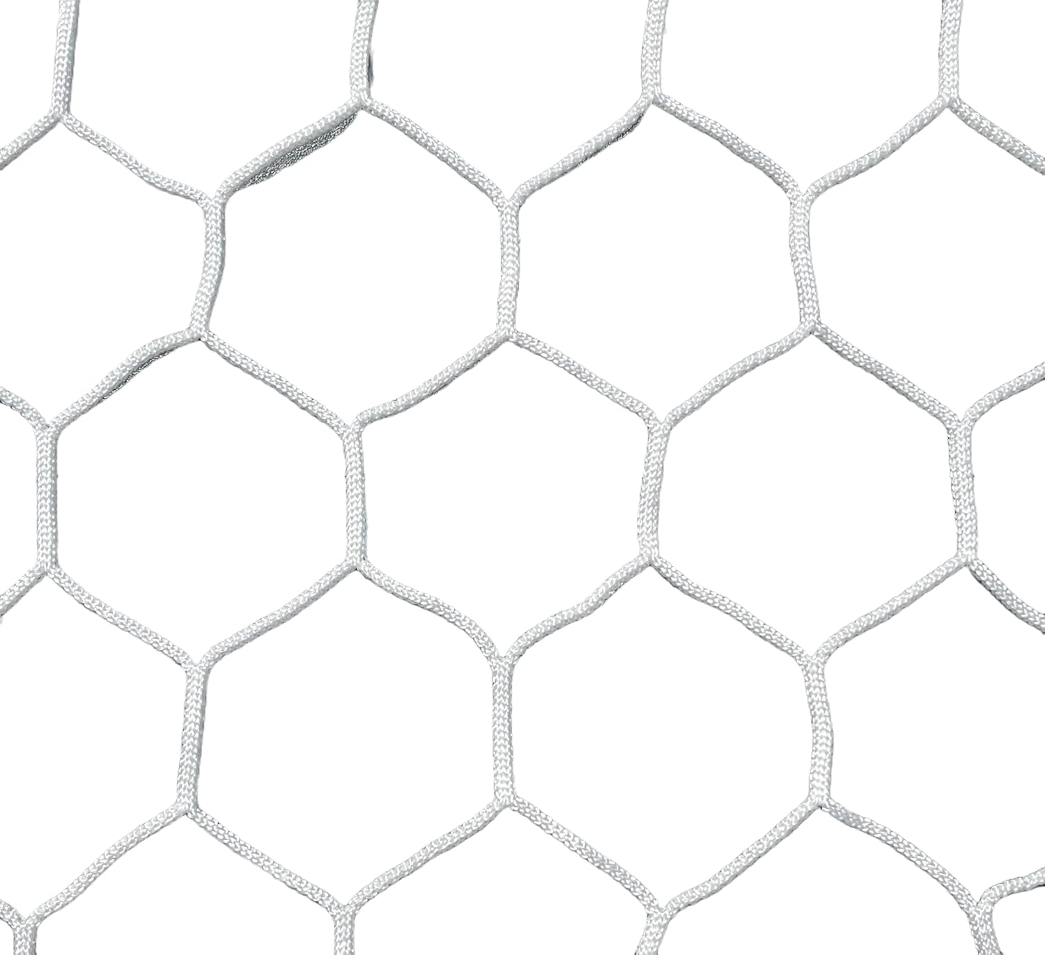 PEVO Sports 6.5x18.5 Hexagonal Soccer Goal Net - 4mm Hex Knotless HTPP - Heavy Duty - 6.5' x 18.5' x 3' x 6'