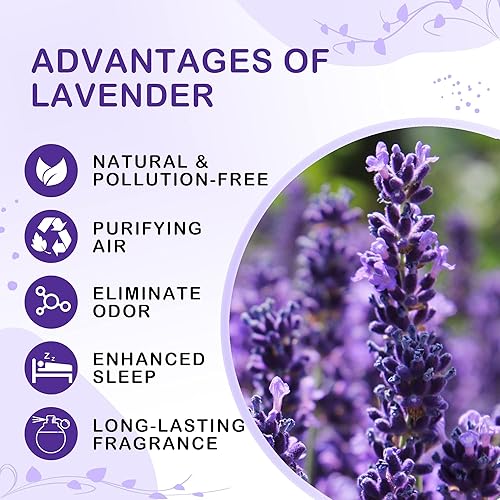 Miniatura 3 de Bolsas de lavanda, 5 paquetes para cajones y armarios en cualquier lugar, flores de lavanda secas de 0.65 onzas por selección, aromas frescos de
