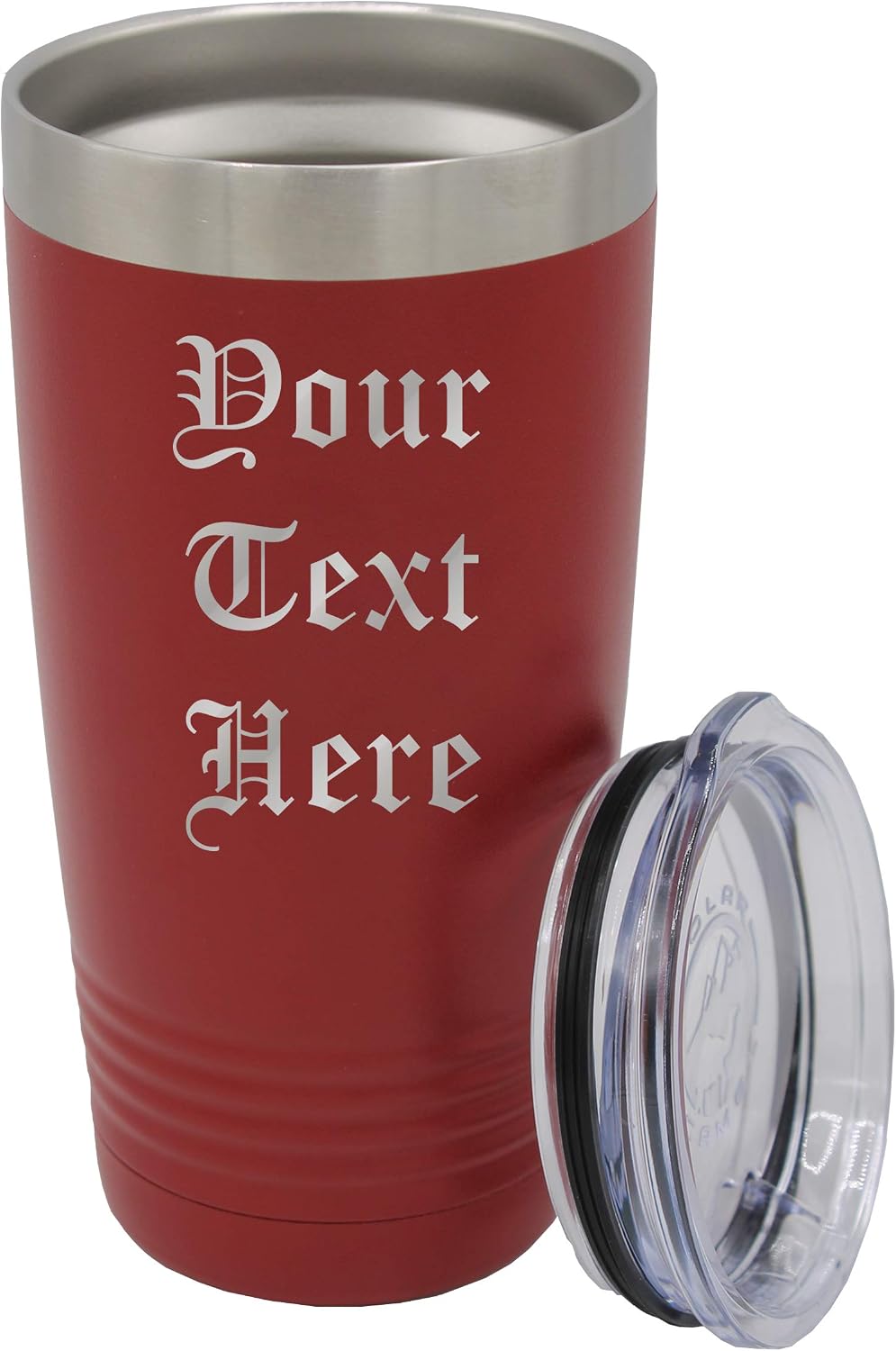 My Personal Memories Customized Personalized 20 oz Stainless Steel Travel Tumbler with Lid - Engraved Double-Wall Vacuum Insulated for Him, Her Your Custom Text (Royal Blue)