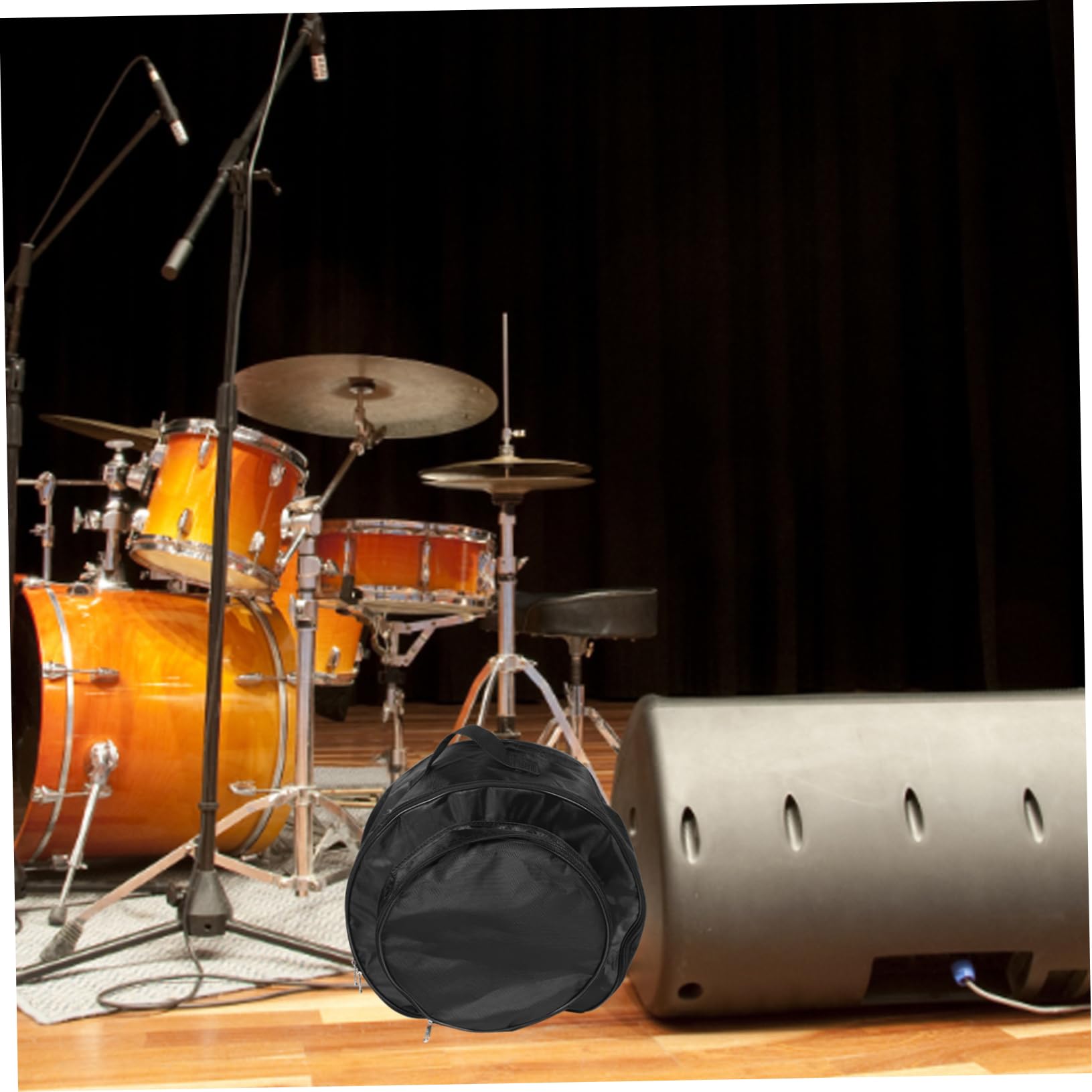 JOINPAYA Convenient Snare Drum Bag Zipper Design 13-14 Inches Drum Case for Travel