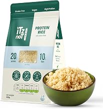 iTz noT JUST Protein Rice 500g (Pack of 1) – High Protein (20g) & High Fibre (10g), Plant-Based Rice Alternative, Vegan, Gluten-Free, Non-GMO, Low Fat, Ready in 5 Minutes, Healthy Diet Friendly Meal