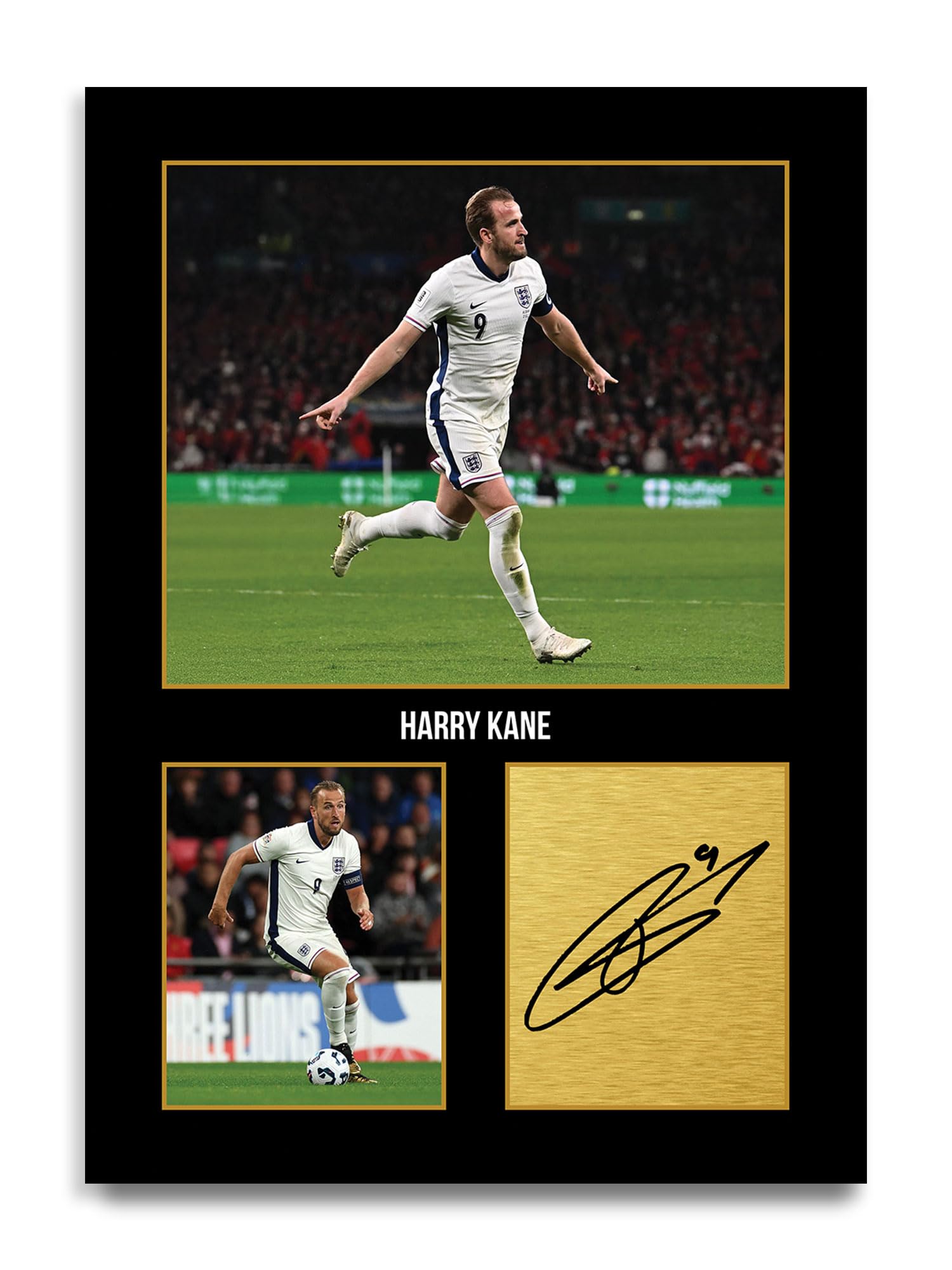 HWC Trading Harry Kane England Gifts Printed Signed Autograph Picture for Football Fans and Supporters (ID-004806) - A4 Print Only