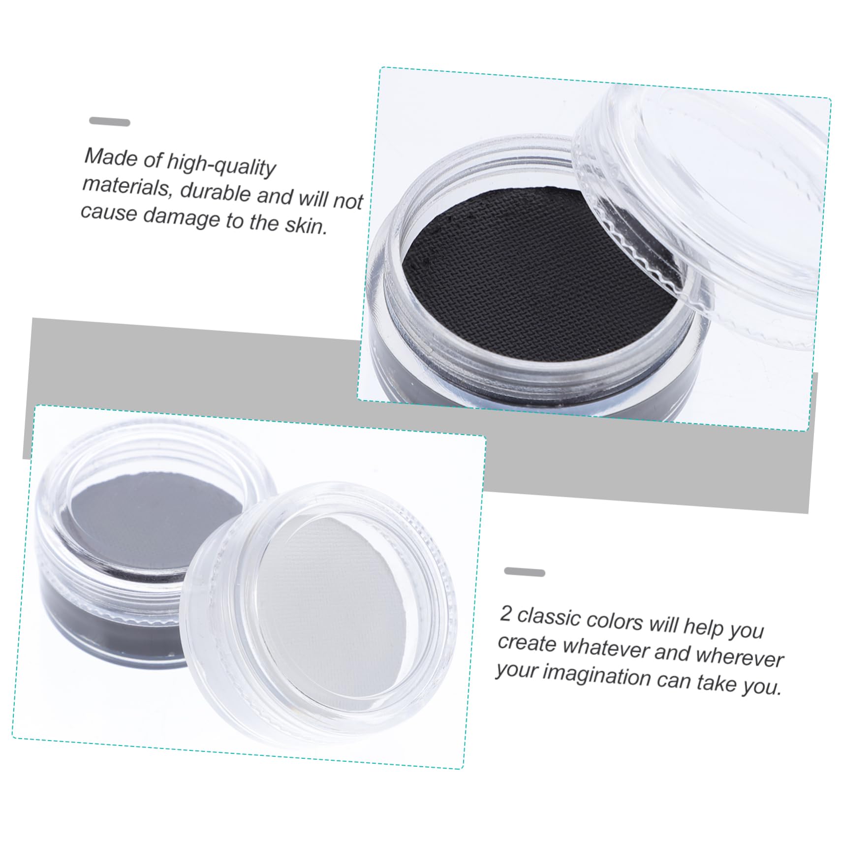 Beaupretty 8piezas Maquillaje Facial De Efectos Especiales Pintura Corporal y Cosméticos Para Cosplay y Halloween Cera Para Maquillaje Negro y Resistente Al Agua y Fácil De Limpiar