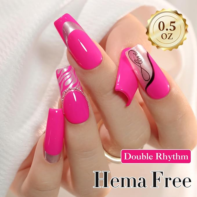 Esmalte de Gel Double Rhythm Neón Rosa 15 ML miniatura 2