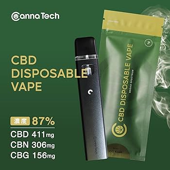 Amazon | CannaTech CBD 870mg (87%) CBD ベイプ ペン 使い捨て