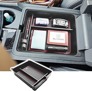 Center Console Organizer Compatible with Honda Pilot 2023 2024 2025, 2024 2025 Ridgeline/ 2024-2026 Passport Accessories, Insert Console Tray Armrest Coin Container Secondary Storage Box, Red