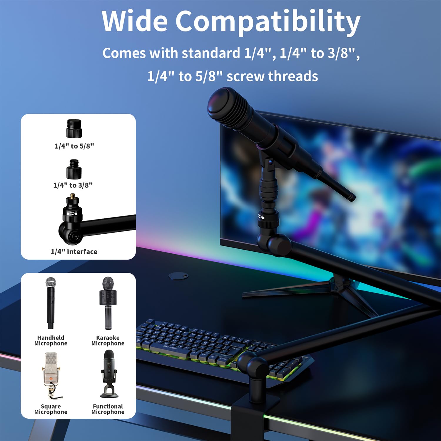 Amazon | rubesee ロープロファイルマイクアームスタンド マイク