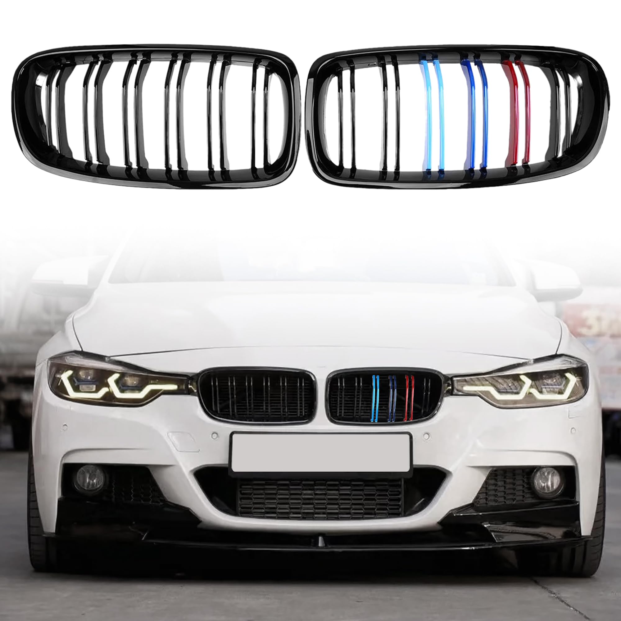 BMW キドニーグリル ブラック BMW E84 X1用 ブラック キドニーグリル センターグリル フロント