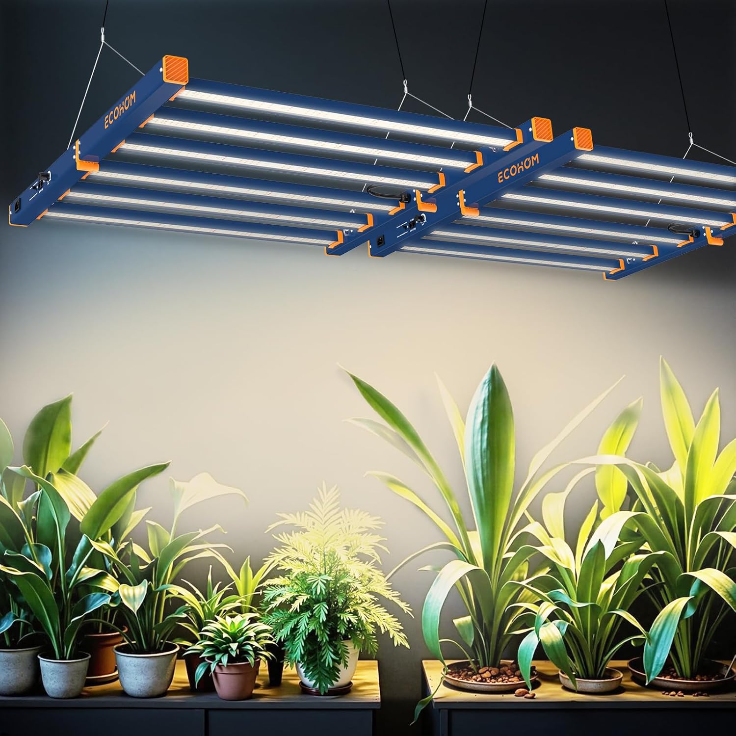 LED Grow Light, 500W Grow Lights for Indoor Plants, Full Spectrum Growing Light Plant Foldable & Hanging Growing Lamps, Daisy Chain Dimmable Grow Lamp, Commercial for 4x4ft Coverage in Grow Tent