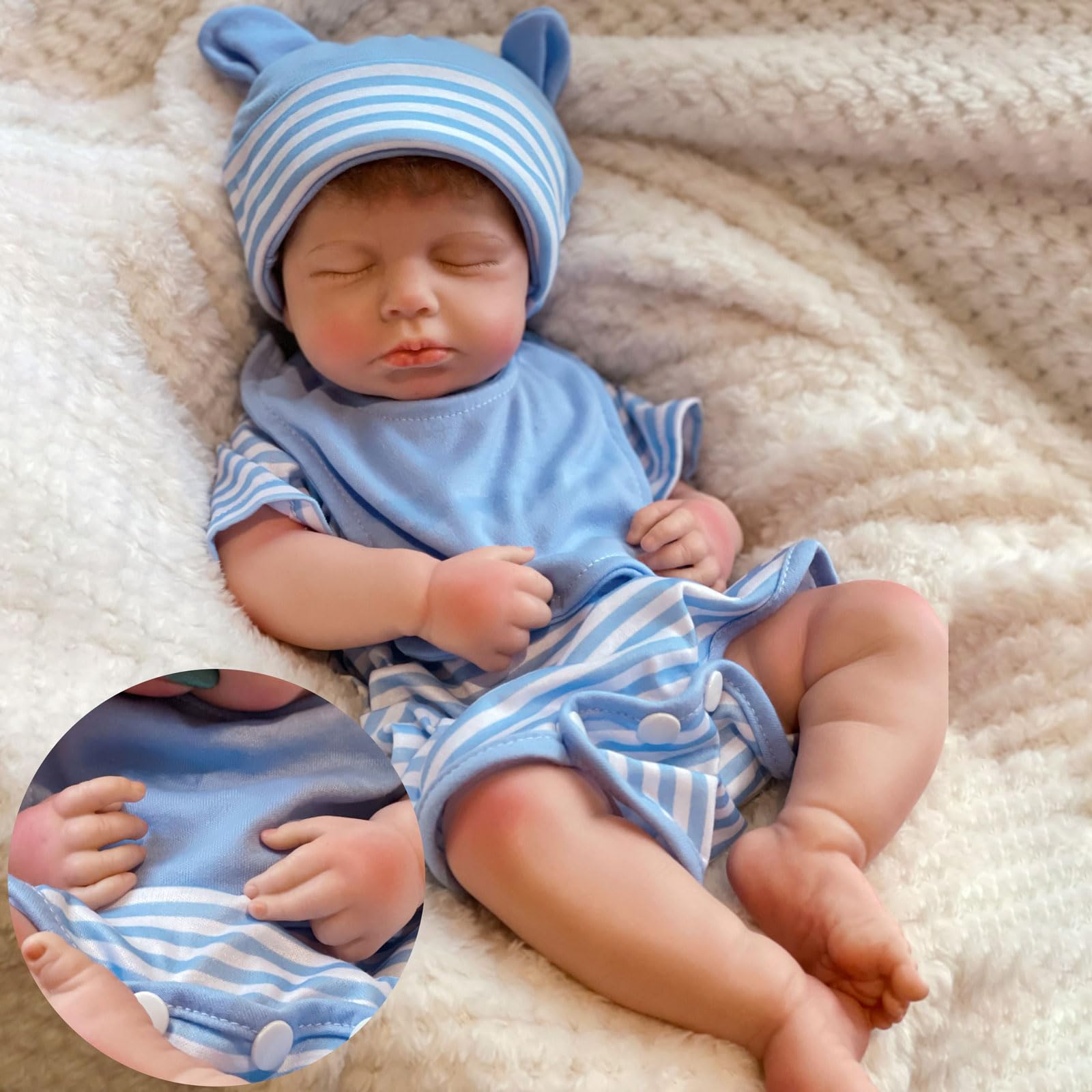 Amazon.com: Gileutay 18 inch Full Body Silicone Baby Doll Boy