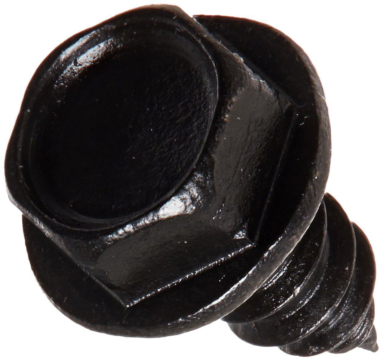 Small Parts 0806ABW188B 18-8 Stainless Steel Sheet Metal Screw, Black Oxide Finish, Hex Washer Head, Hex Drive, Type AB, #8-18 Thread Size, 3/8" Length (Pack of 50)