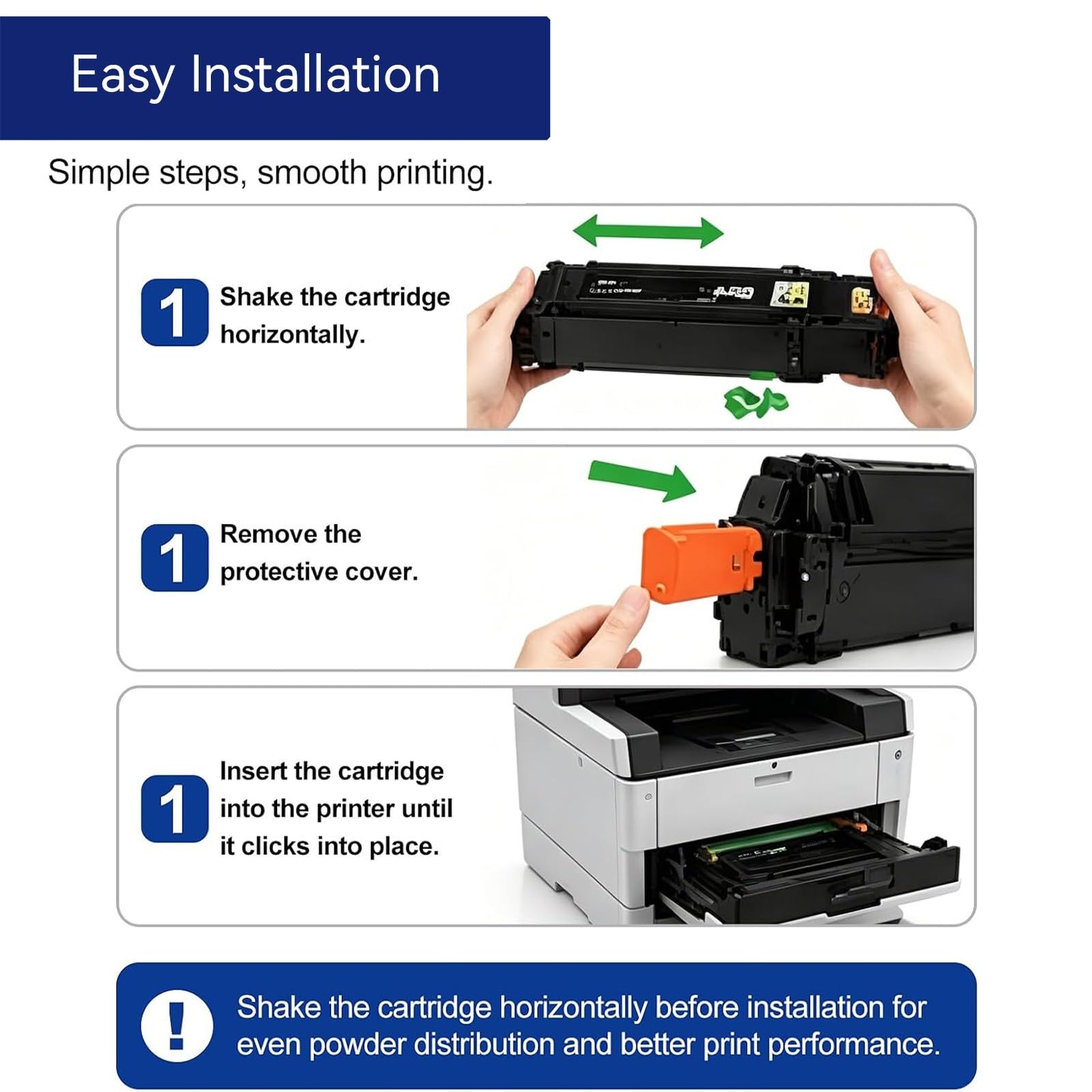 Cartucce toner 55B1000 per Lexmark, senza chip, resa di 3.000 pagine