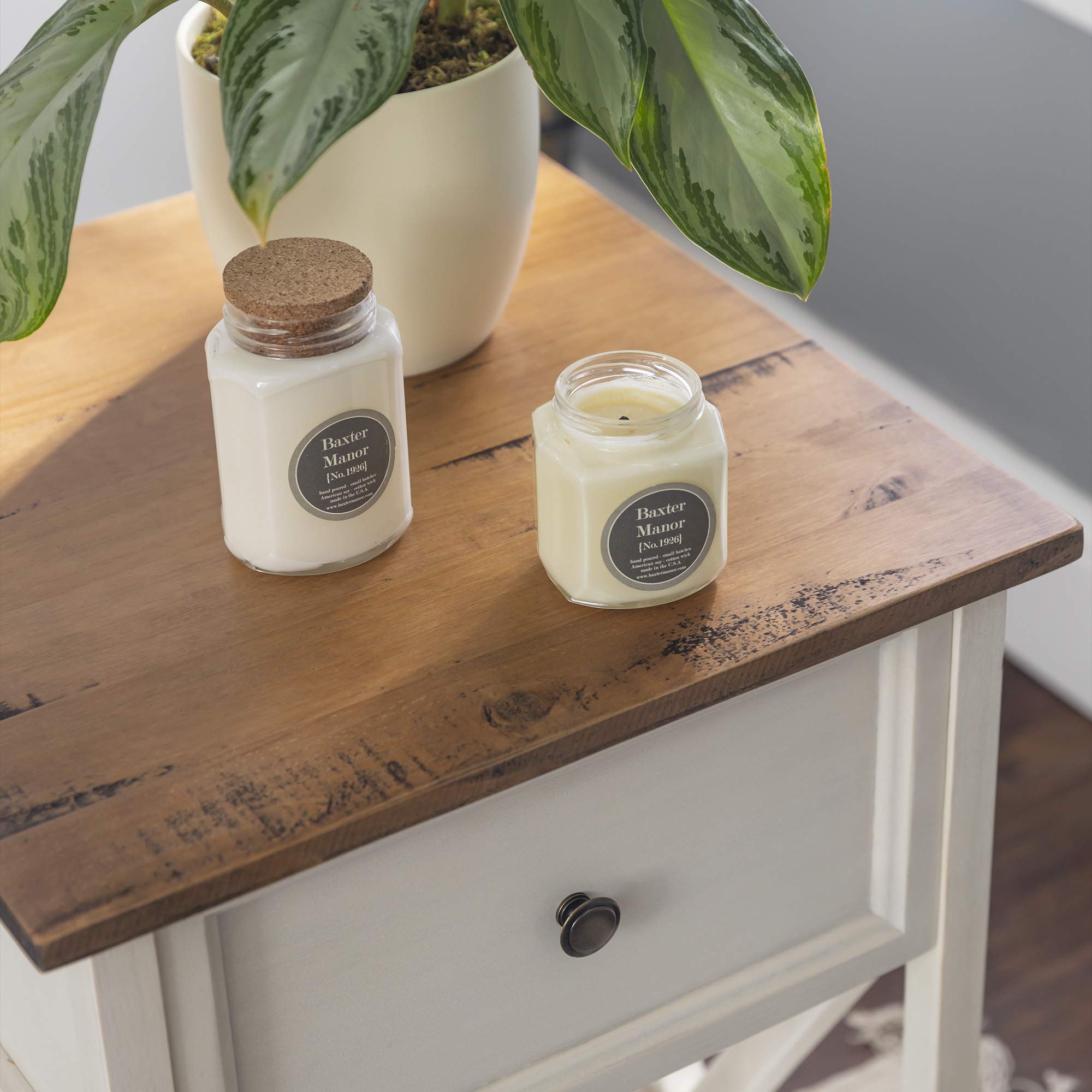 Walker Edison Natalee Modern Farmhouse 1 Drawer Wood Square Side Table ...