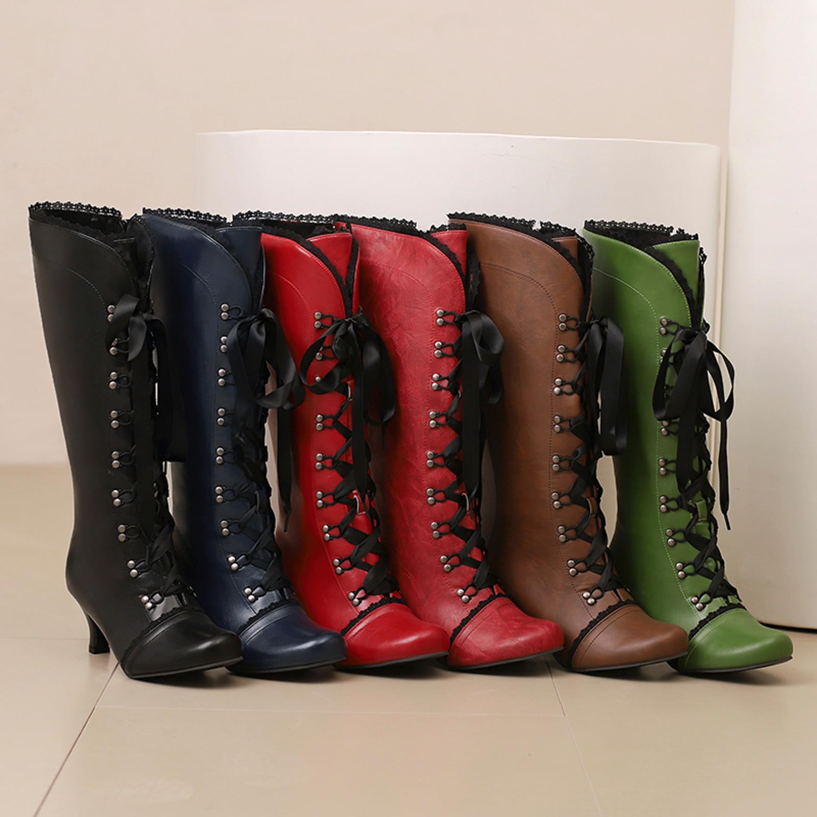Botas de Mujer de Comercio Exterior de otoño e Invierno Estilo Vaquero, con tacón Grueso, tacón bajo y Media caña, cómodas y Modernas para Diario y Tiempo Libre_1