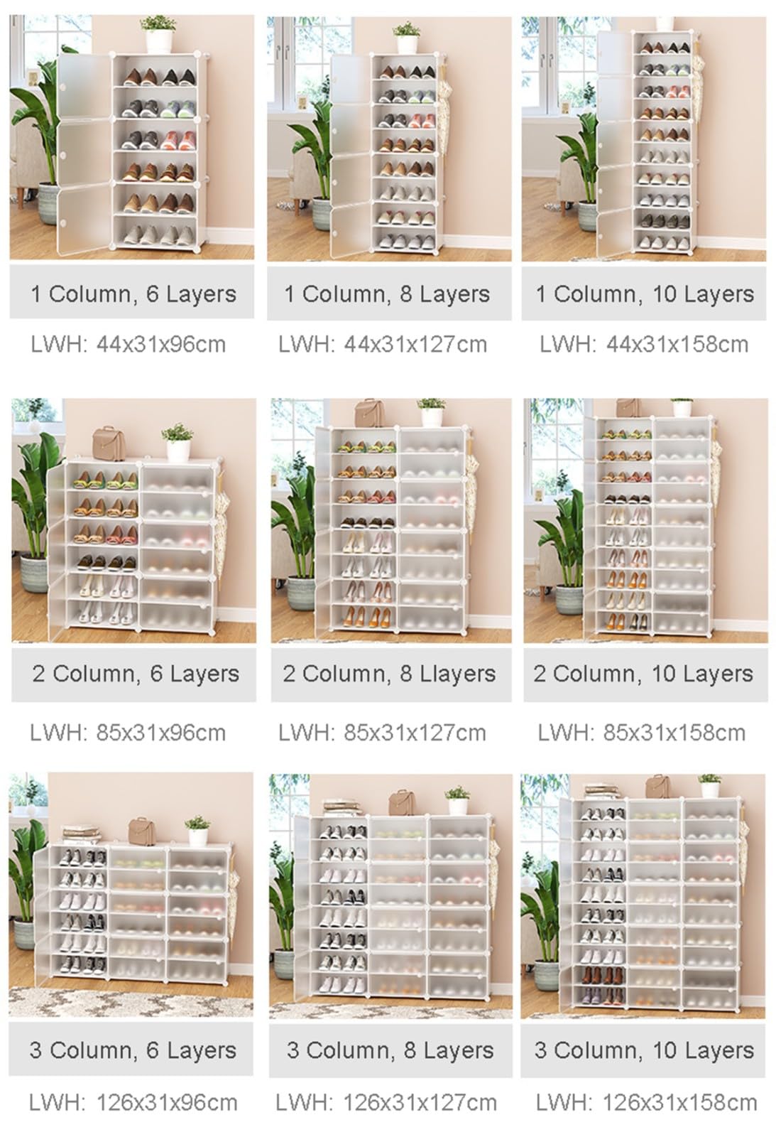 Scarpiera multifunzionale modulare a cubo, scarpiera con porta laterale, divisorio rimovibile, ideale per tutti i tipi di scarpe in corridoio, camera da letto, ingresso e soggiorno - una scelta saggia