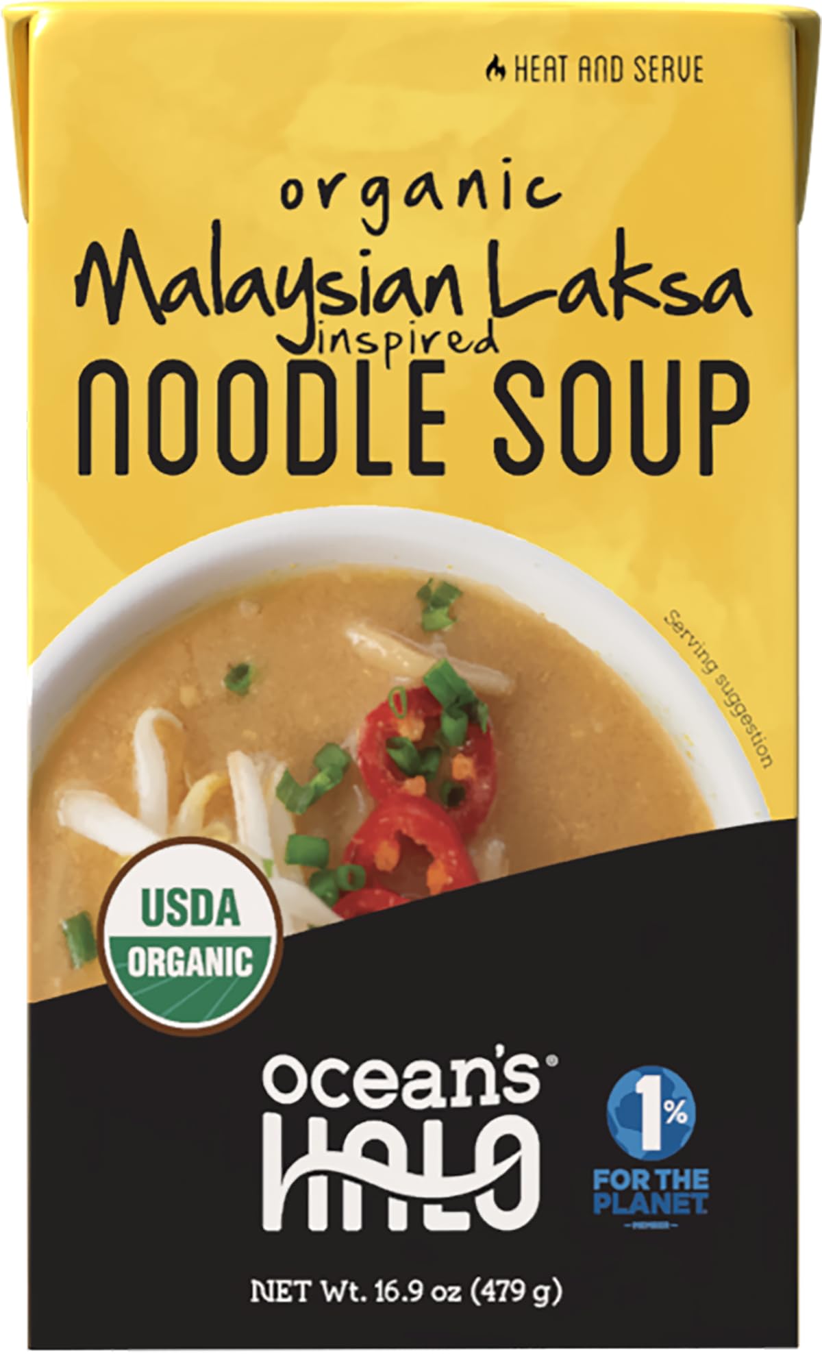 Ocean's Halo Organic Coconut Curry Noodle Soup, USDA Certified