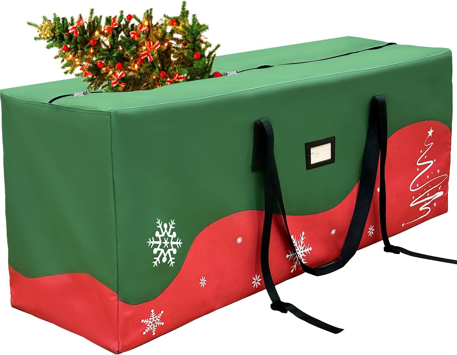 Fayavoo Christmas Tree Storage Bag Heavy Duty 600D Oxford Christmas Tree Bag, Christmas Tree Storage Box Fits Up to 8Ft Tree, Xmas Tree Bag With Reinforced Handles & Zipper Christmas Storage Container